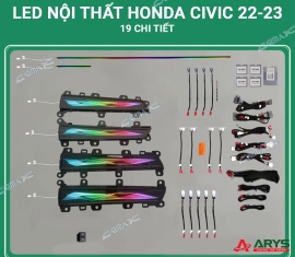 LED NỘI THẤT HONDA CIVIC 2022-2023 (19chi tiết)