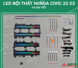 LED NỘI THẤT HONDA CIVIC 2022-2023 (19 chi tiết)