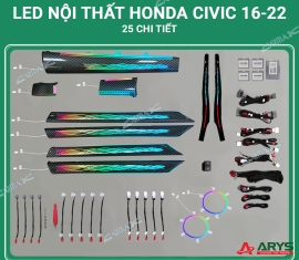 LED NỘI THẤT HONDA CIVIC 2016-2022 (25 chi tiết)