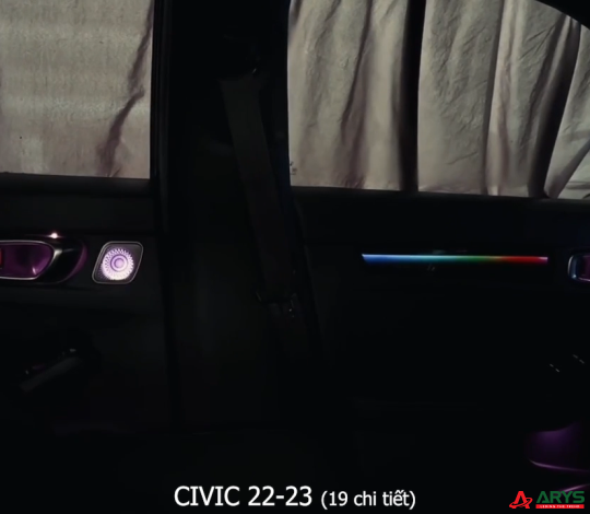 LED NỘI THẤT HONDA CIVIC 2022-2023 (19 chi tiết)