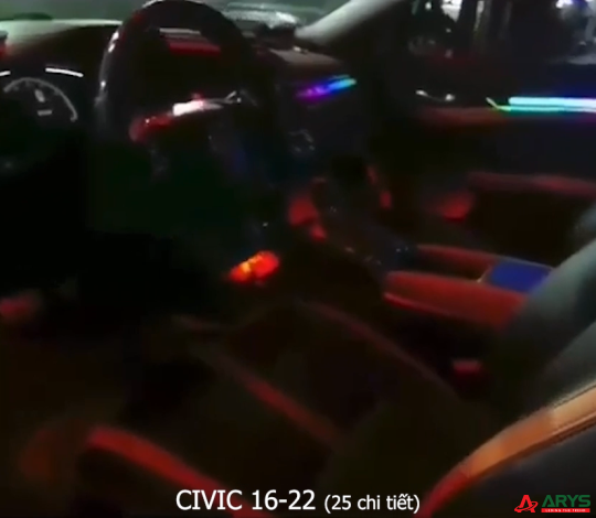 LED NỘI THẤT HONDA CIVIC 2016-2022 (25 chi tiết)