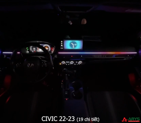 LED NỘI THẤT HONDA CIVIC 2022-2023 (19chi tiết)
