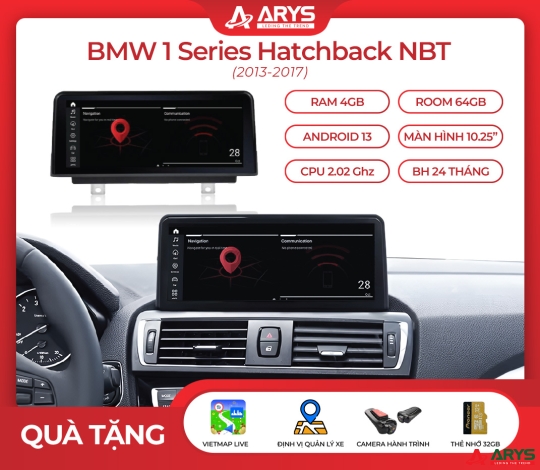 MÀN HÌNH ANDROID BMW 1 Series Hatchback NBT (2013-2017)