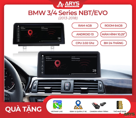 MÀN HÌNH ANDROID BMW 3/4 Series NBT/EVO (2013-2018)