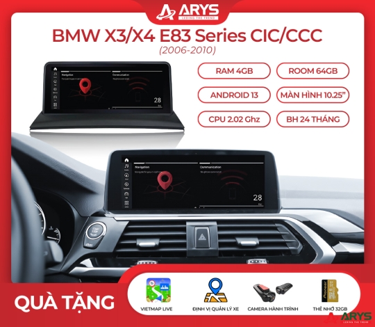 MÀN HÌNH ANDROID BMW X3/X4 E83 Series CIC/CCC (2006-2010)
