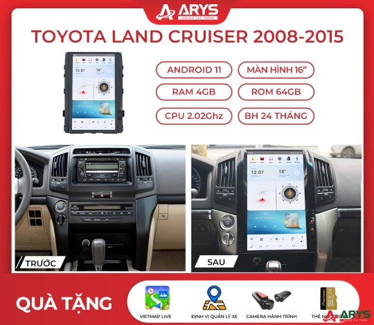 MÀN HÌNH ANDROID TOYOTA LAND CRUISER 2008-2015