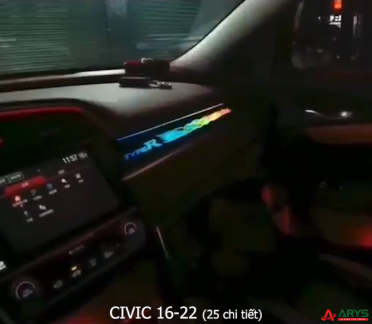 LED NỘI THẤT HONDA CIVIC 2016-2022 (25 chi tiết)