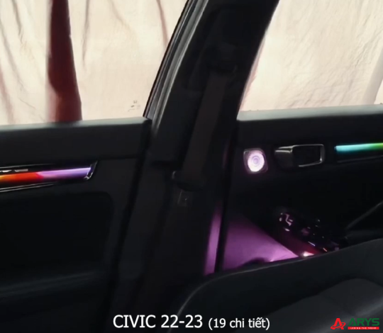 LED NỘI THẤT HONDA CIVIC 2022-2023 (19 chi tiết)