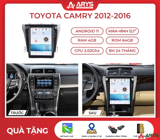 MÀN HÌNH ANDROID TOYOTA CAMRY 2012-2016