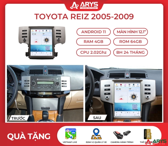 MÀN HÌNH ANDROID TOYOTA REIZ 2005-2009