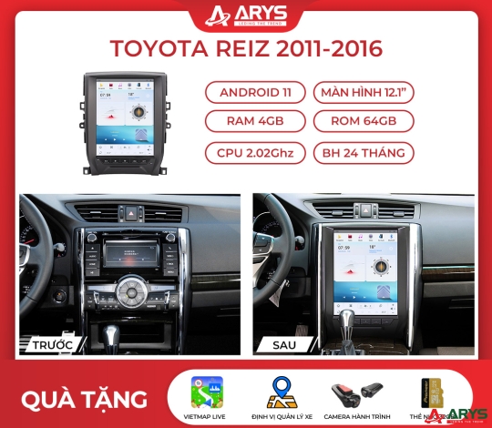 MÀN HÌNH ANDROID TOYOTA REIZ 2011-2016