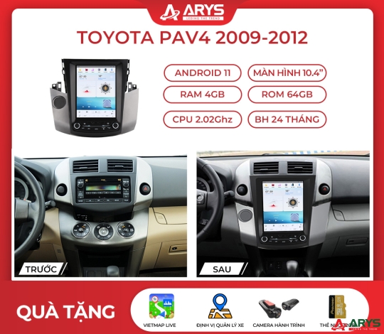 MÀN HÌNH ANDROID TOYOTA PAV4 2009-2012