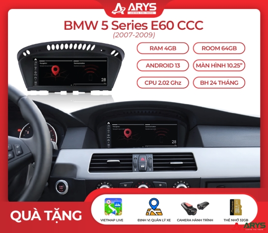 MÀN HÌNH ANDROID BMW 5 Series E60 CCC (2007-2009)
