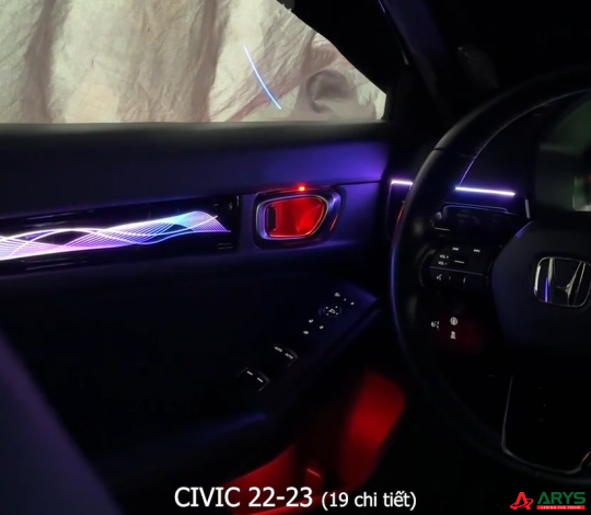 LED NỘI THẤT HONDA CIVIC 2022-2023 (19chi tiết)