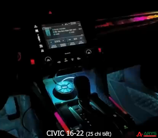 LED NỘI THẤT HONDA CIVIC 2016-2022 (25 chi tiết)