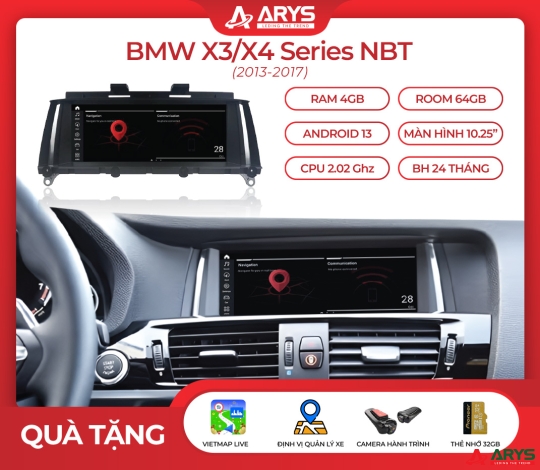 MÀN HÌNH ANDROID BMW X3/X4 Series NBT (2013-2017)