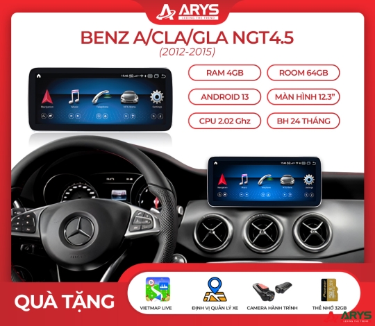 MÀN HÌNH ANDROID MERCEDES BENZ A/CLA/GLA NGT4.5 (2012-2015)