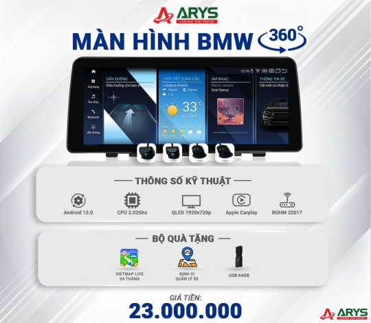 MÀN HÌNH ANDROID BMW 360